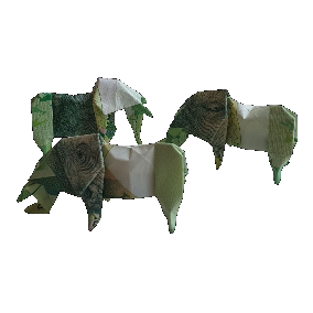 Origami Geldschein Elefant