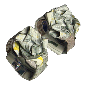 Origami Geldschein Rose