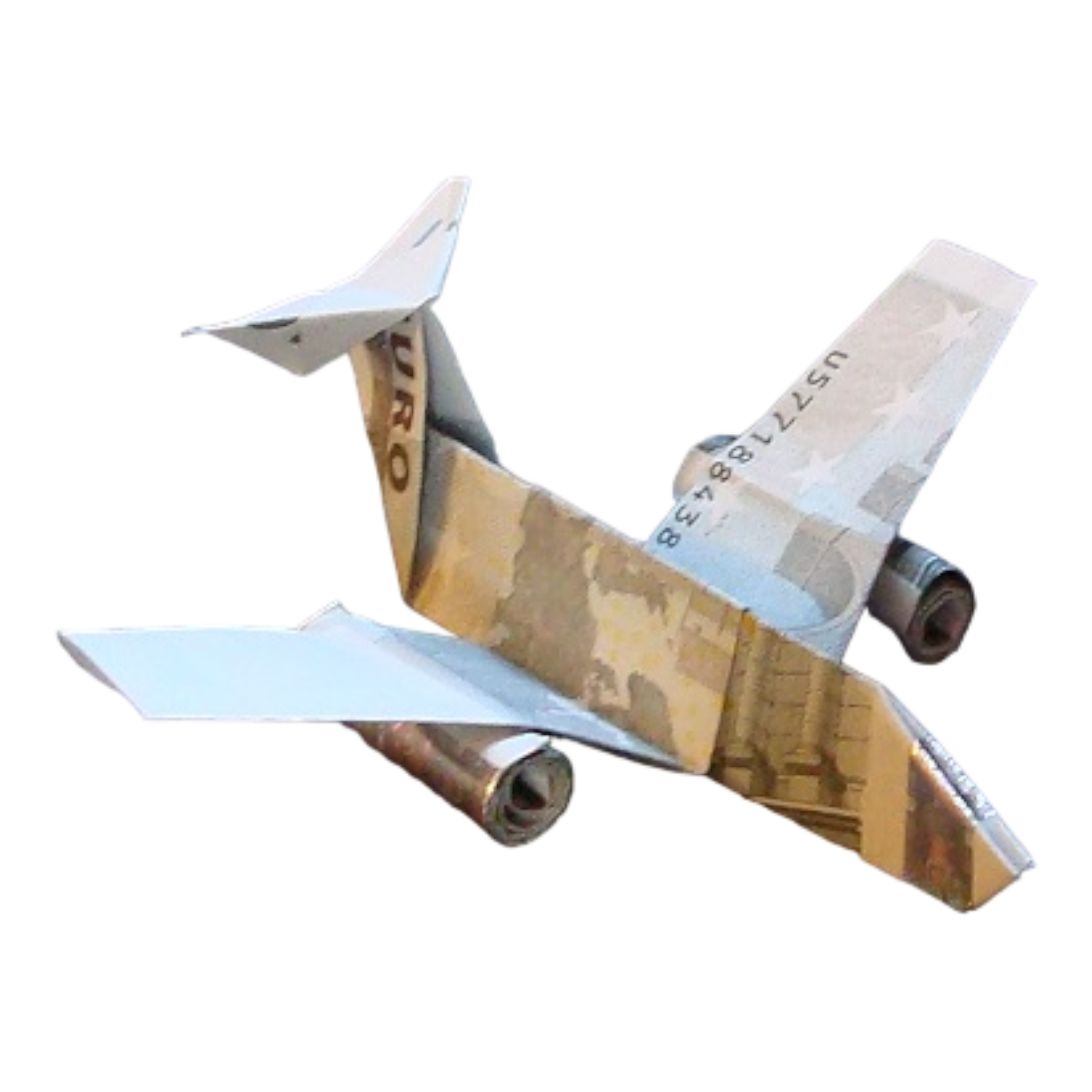 Origami Geldschein Flugzeug 1 data-placement=