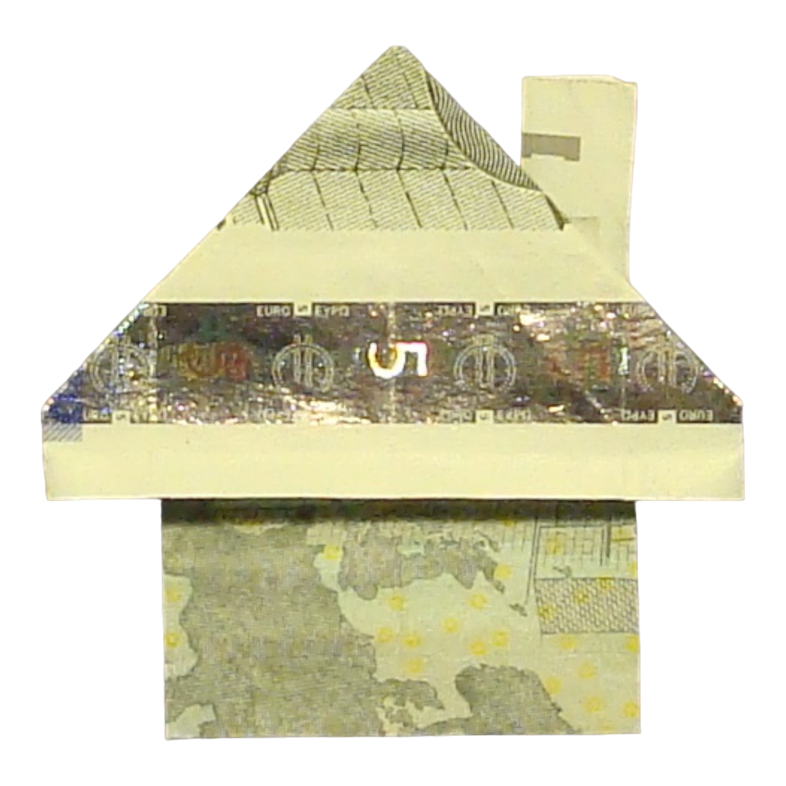 Origami Geldschein Haus