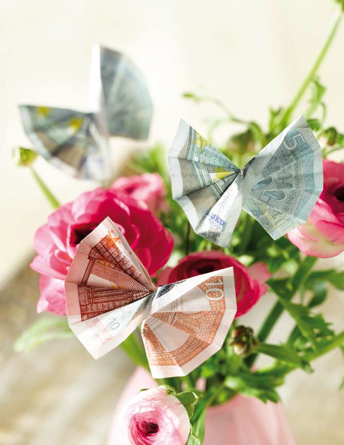 Origami Geldschein Schmetterling
