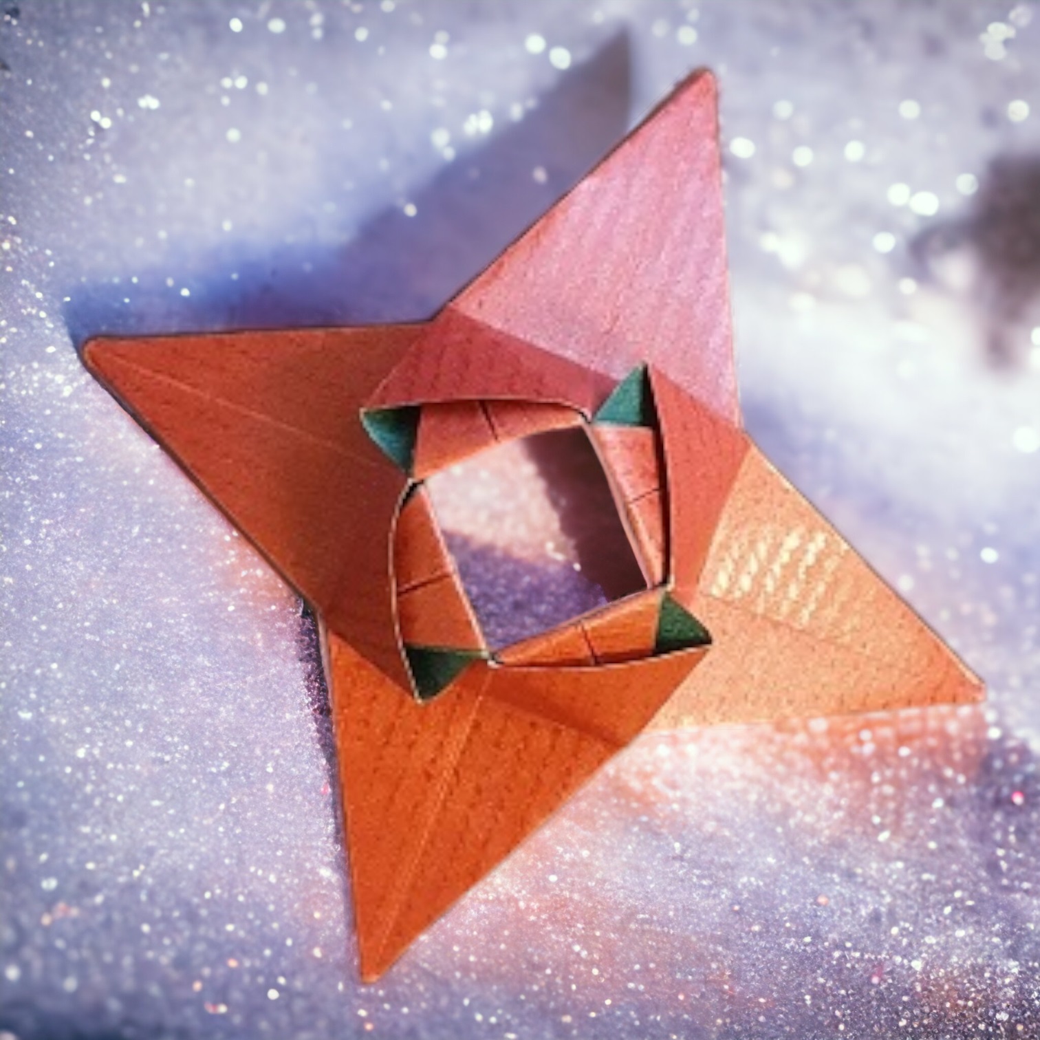 Origami 4-Spitzen Stern